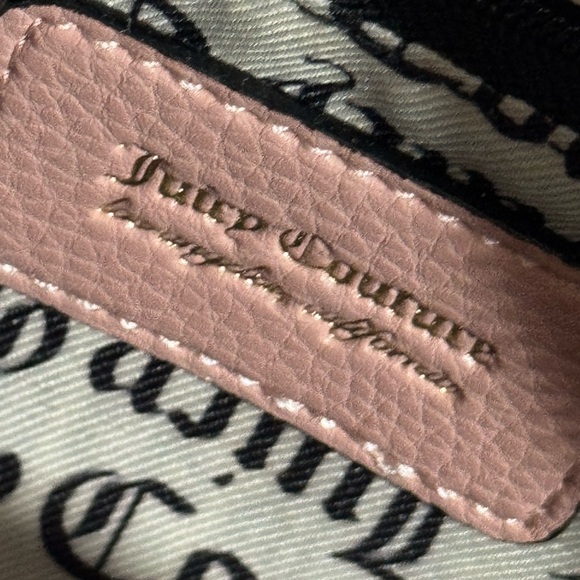 Juicy Couture Pink/Black Mini Bowler Bag w/ Embroidered Logo charm - Picture 9 of 12